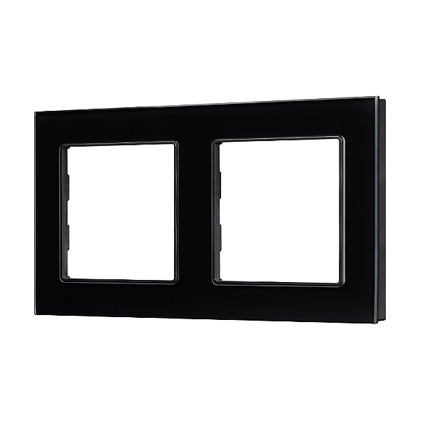 Рамка двухместная Arlight FRM-GLARE-GS-2-BK 043797