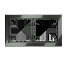 Рамка на 2 поста Voltum S70 VLS110206 (титан, стекло)