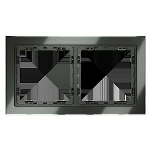 Рамка на 2 поста Voltum S70 VLS110206 (титан, стекло)