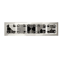Рамка на 5 постов Voltum S70 VLS110503 (кашемир, стекло)