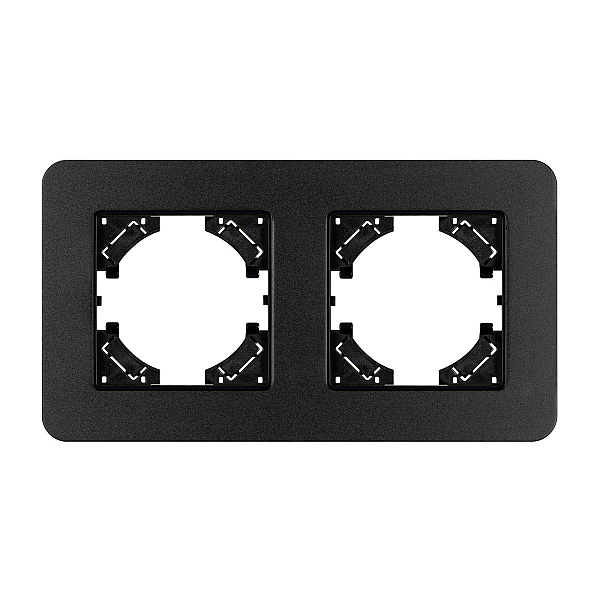 Рамка на 2 поста алюминиевая Arlight FRM-AKIRY-SFAL-2-BK 049738