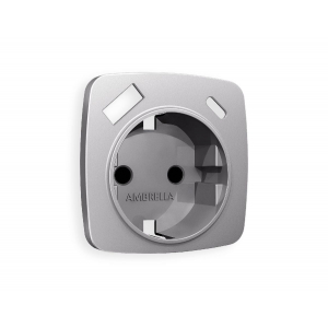 Лицевая панель для розетки с/з со шторками 2USB A+C Ambrella Volt Omega OP5100