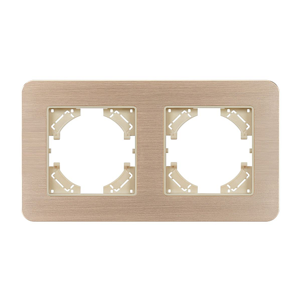 Рамка на 2 поста алюминиевая Arlight FRM-AKIRY-AL-2-GD 049726