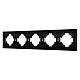 Рамка пластиковая на 5 постов Arlight FRM-TENDO-PL-5-BK 053852