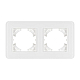 Рамка на 2 поста стеклянная Arlight FRM-OMALI-GS-2-WH 049692