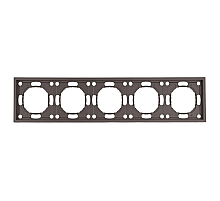 Рамка 5-местная Stekker Эмили PFR00-5005-09 антрацит soft touch 49940