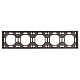 Рамка Stekker, PFR00-5005-09 5-местная Эмили, антрацит, soft touch 49940