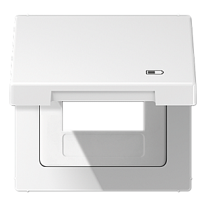 Рамка с подпружиненной крышкой для USB-механизмов Jung LS990BFKLUSBWW