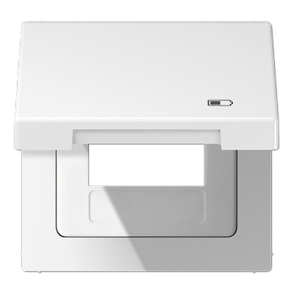 Рамка с подпружиненной крышкой для USB-механизмов Jung LS990BFKLUSBWW