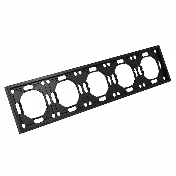 Рамка STEKKER, PFR00-5005-05 5-местная, серия Эмили, черный уголь, soft touch 49862