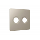 Лицевая панель Alfa (Серо-бежевый матовый) для TV двойной розетки Quant Ambrella Volt AP3733