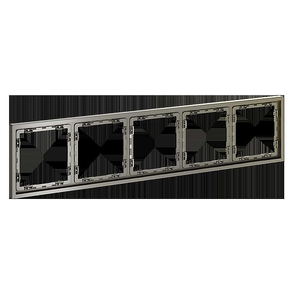 Рамка пластиковая Voltum S70 на 5 постов, (шелк) VLS100504
