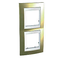 Рамка 2-постовая вертикальная Schneider Electric Unica Хамелеон MGU66.004V.804