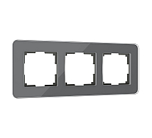 Рамка из стекла на 3 поста Werkel Elite графит 4690389180774 W0032440