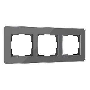 Рамка из стекла на 3 поста Werkel Elite графит 4690389180774 W0032440