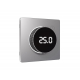 Лицевая панель Alfa (Сталь матовый) для терморегулятора теплого пола с цифровым дисплеем Quant Ambrella Volt AP5058