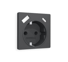 Лицевая панель для розетки с/з со шторками 2USB A+C Ambrella Volt Alfa AP9100