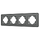 Рамка на 4 поста стеклянная Arlight FRM-OMALI-GS-4-GR 049702