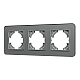 Рамка на 3 поста стеклянная Arlight FRM-OMALI-SFGS-3-GR 049714