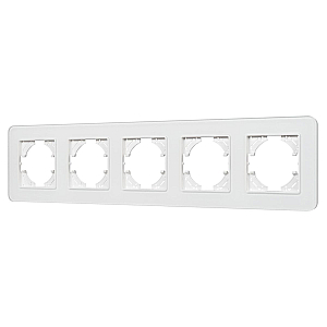 Рамка на 5 постов стеклянная Arlight FRM-OMALI-GS-5-WH 049704