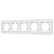 Рамка на 5 постов стеклянная Arlight FRM-OMALI-GS-5-WH 049704