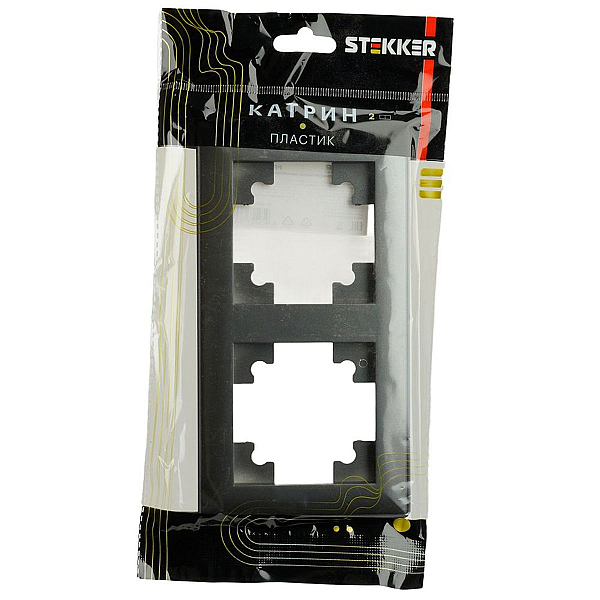 Рамка 2-постовая Stekker Катрин графит PFR00-7002-06 39808