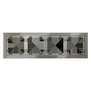 Рамка на 4 поста Voltum S70 VLS110404 (шелк, стекло)