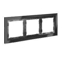 Рамка на 3 поста Voltum S70 VLS110307 (графит, стекло)