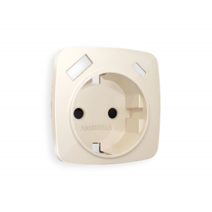 Лицевая панель для розетки с/з со шторками 2USB A+C Ambrella Volt Omega OP3100