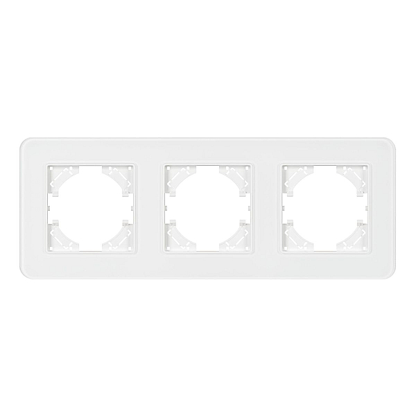 Рамка на 3 поста стеклянная Arlight FRM-OMALI-SFGS-3-WH 049712
