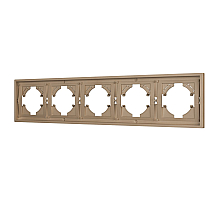 Рамка пластиковая на 5 постов Arlight FRM-TENDO-PL-5-GD 053854