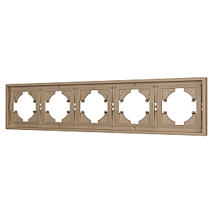 Рамка пластиковая на 5 постов Arlight FRM-TENDO-PL-5-GD 053854