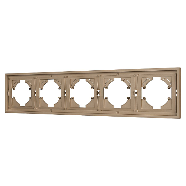 Рамка пластиковая на 5 постов Arlight FRM-TENDO-PL-5-GD 053854