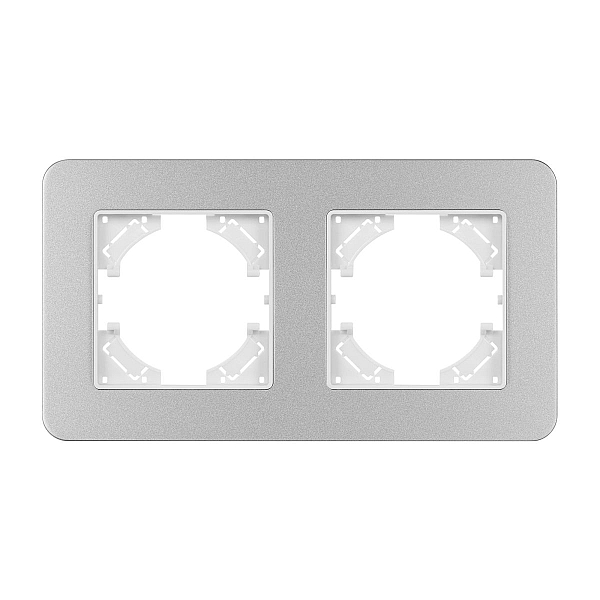Рамка на 2 поста алюминиевая Arlight FRM-AKIRY-SFAL-2-SR 049737