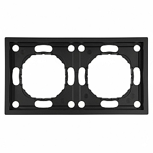 Рамка STEKKER, PFR00-5002-05 2-местная, серия Эмили, черный уголь, soft touch 49859