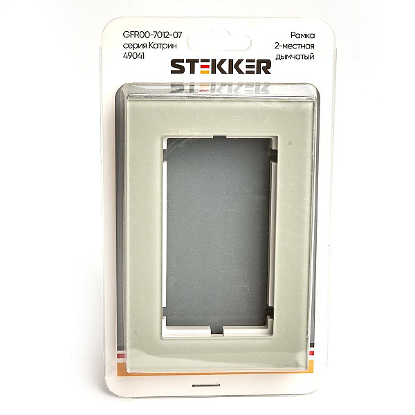 Рамка 2-постовая без перемычки Stekker Катрин дымчатый GFR00-7012-07 49041