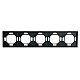 Рамка STEKKER, PFR00-5005-05 5-местная, серия Эмили, черный уголь, soft touch 49862