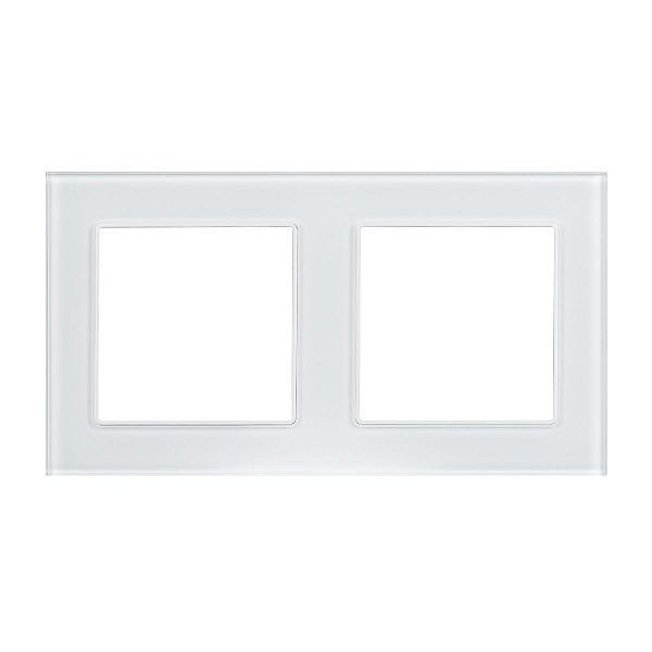 Рамка двухместная Arlight FRM-GLARE-GS-2-WH 043796