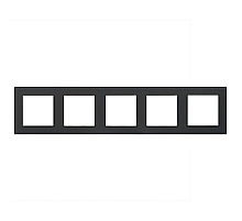 Рамка на 5 постов Arlight FRM-GLARE-GS-5-BK 043806