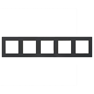 Рамка на 5 постов Arlight FRM-GLARE-GS-5-BK 043806