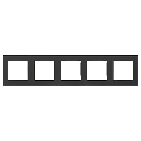 Рамка на 5 постов Arlight FRM-GLARE-GS-5-BK 043806
