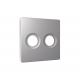 Лицевая панель Alfa (Сталь матовый) для TV двойной розетки Quant Ambrella Volt AP5133