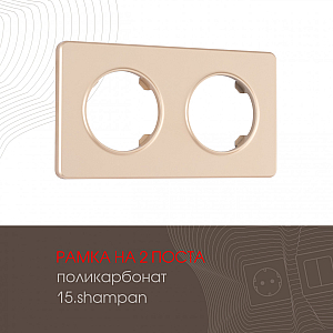 Рамка двухместная Arte Milano 502.15-2.shampan