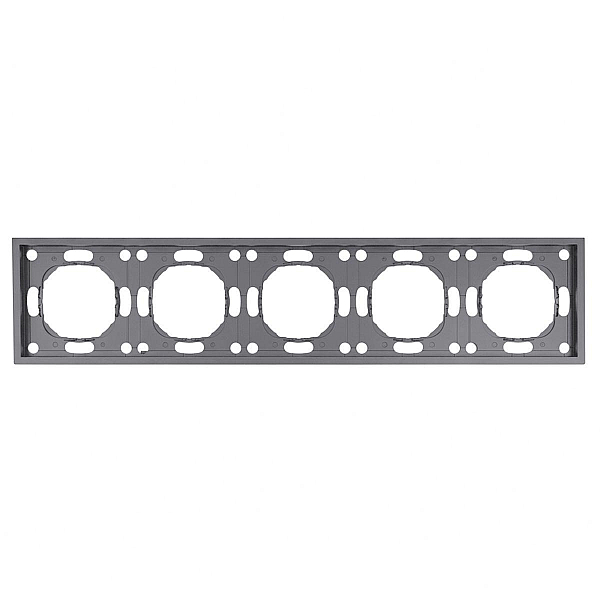 Рамка STEKKER, PFR00-5005-10 5-местная, серия Эмили, платиново-серый, soft touch 49966