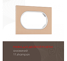 Рамка для двойной розетки Arte Milano 502.11-double.shampan