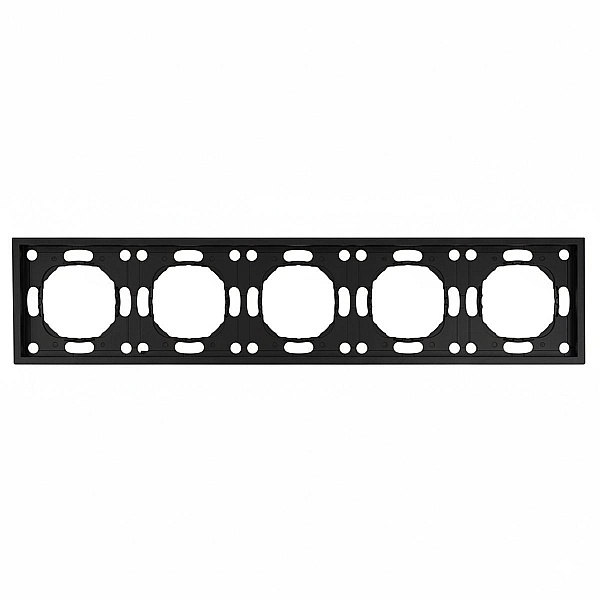 Рамка STEKKER, PFR00-5005-05 5-местная, серия Эмили, черный уголь, soft touch 49862