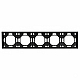 Рамка STEKKER, PFR00-5005-05 5-местная, серия Эмили, черный уголь, soft touch 49862