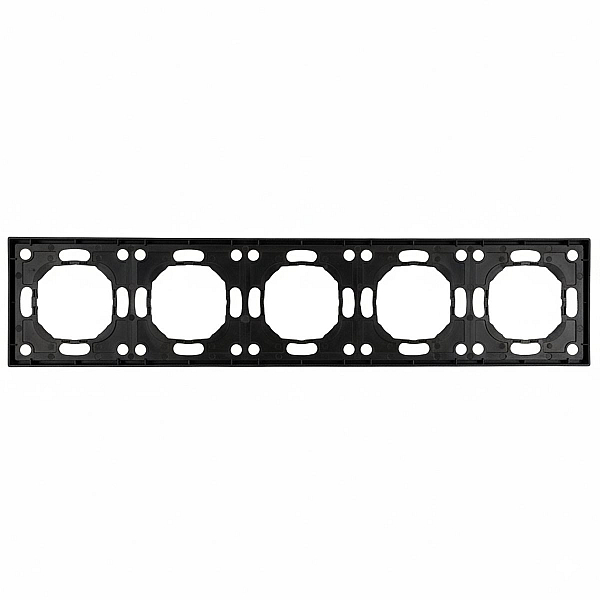 Рамка STEKKER, PFR00-5005-05 5-местная, серия Эмили, черный уголь, soft touch 49862