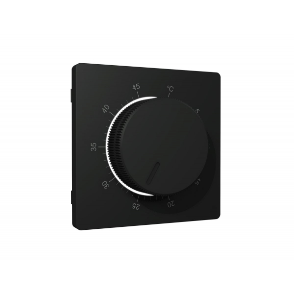 Лицевая панель Alfa (Черный матовый) для терморегулятора теплого пола Quant Ambrella Volt AP8057