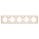Рамка Stekker, PFR00-5005-08 5-местная Эмили, кашемир, soft touch 49914